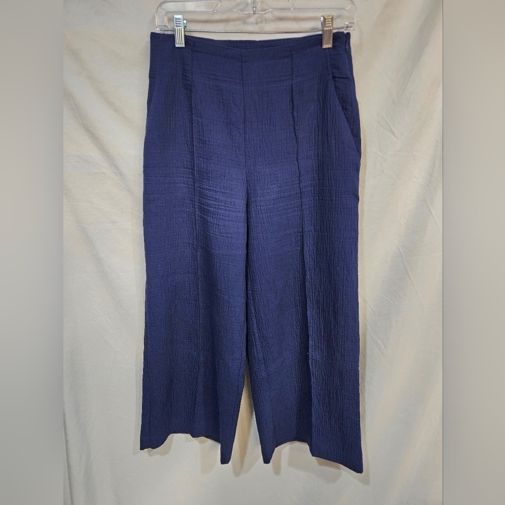 Anthropologie Pants 8 Medium Womens Maeve Blue Gauze Wide Leg